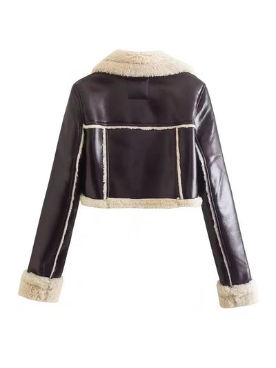 Women's Short Lapel Long Sleeve Slim Fashion Personality Jacket