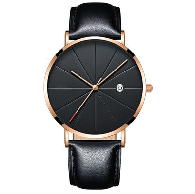 Simple calendar watch male