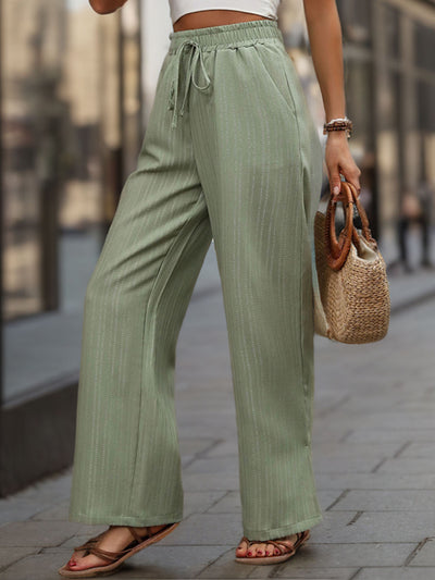 Perfee High Waist Wide Leg Pants