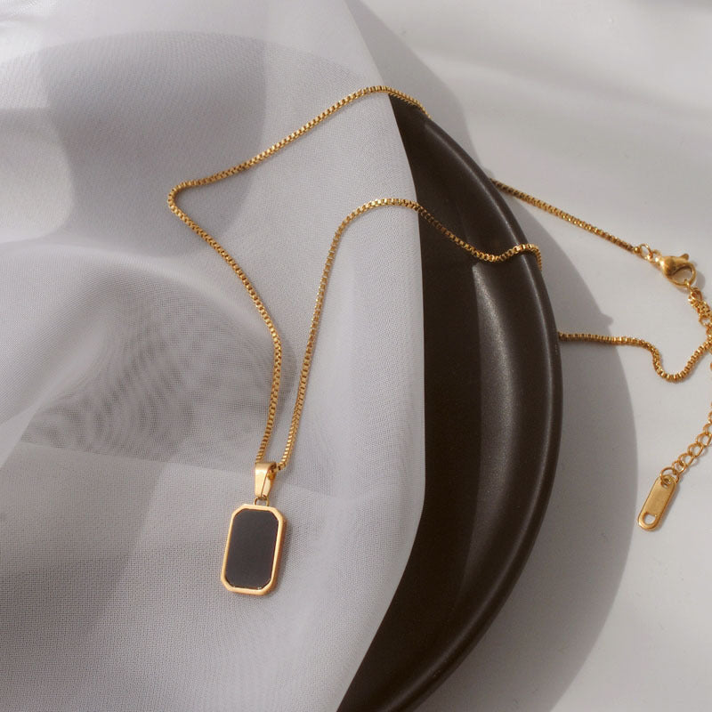 Rectangular Pendant Necklace