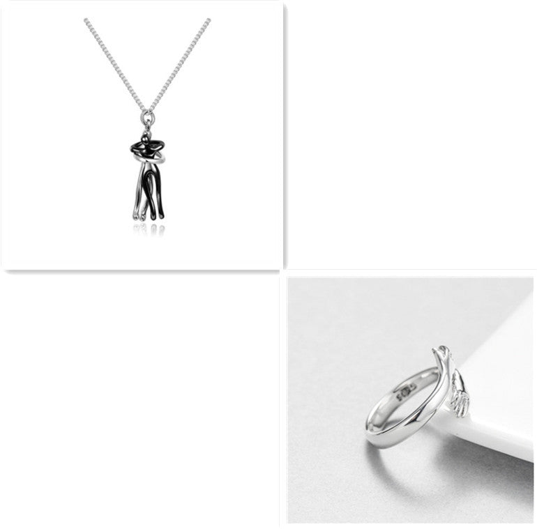 Love Hug Necklace Unisex Men Women Couple