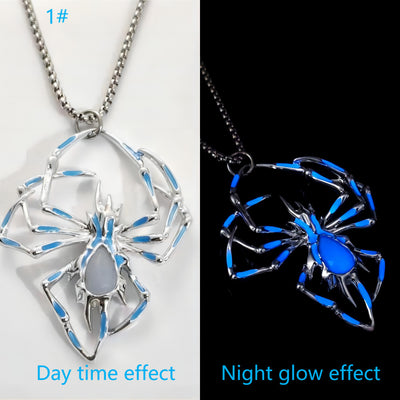 Creative Stereo Luminous Spider Necklace Jewerly