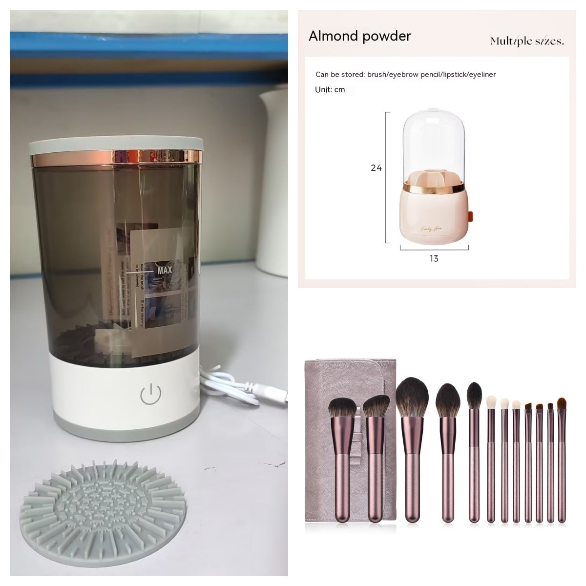 Automatic Makeup Brush Cleaner