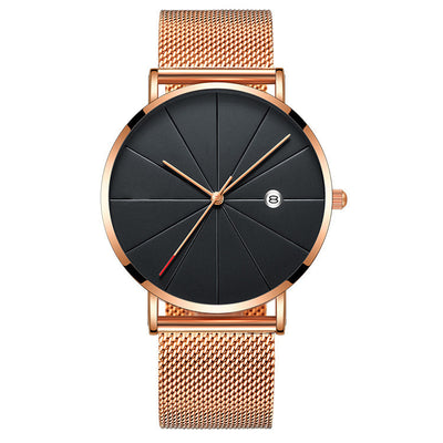 Simple calendar watch male