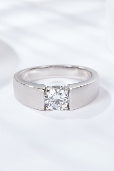 925 Sterling Silver I Carat Moissanite Ring