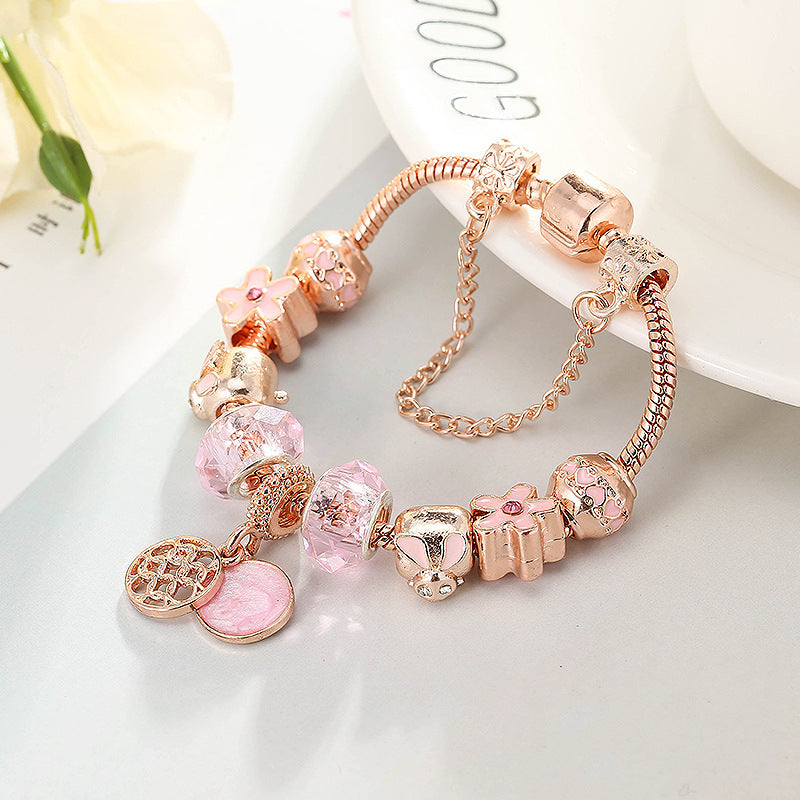 Fashion Love Geometric Rose Gold Bracelet Women's Jewelry