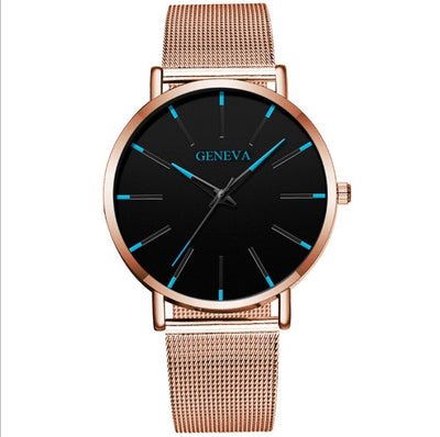 Mesh strap quartz watch