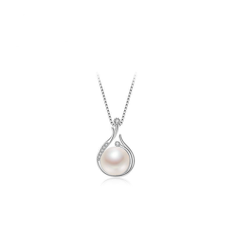 Women's Necklace S925 Silver Natural Freshwater Pearl Necklace