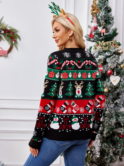 Reindeer Button Up Long Sleeve Cardigan