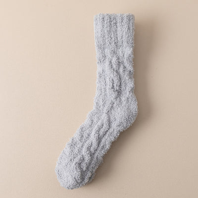 Winter Warm Fuzzy Coral Fleece Socks Women Men Velvet Thickened Home Sleepping Floor Socks