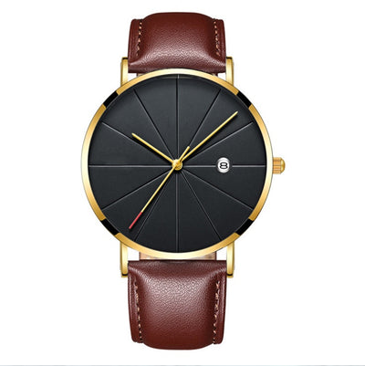 Simple calendar watch male