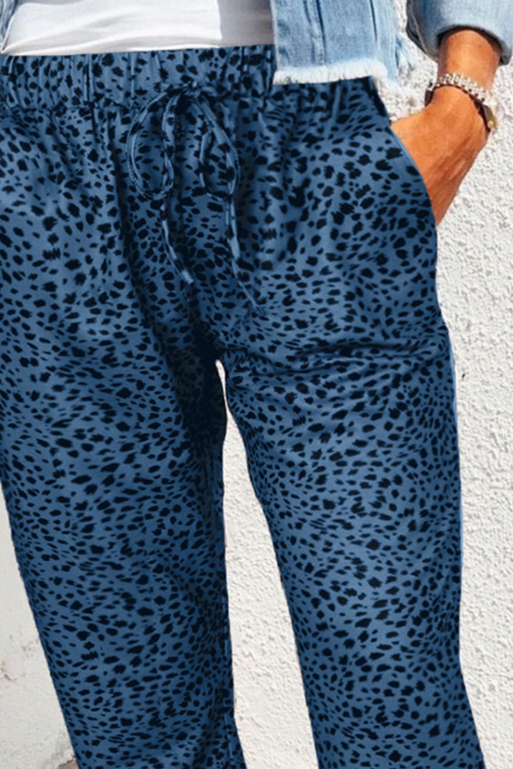 Leopard Print Joggers with Pockets