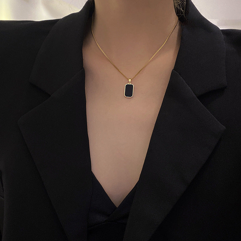 Rectangular Pendant Necklace