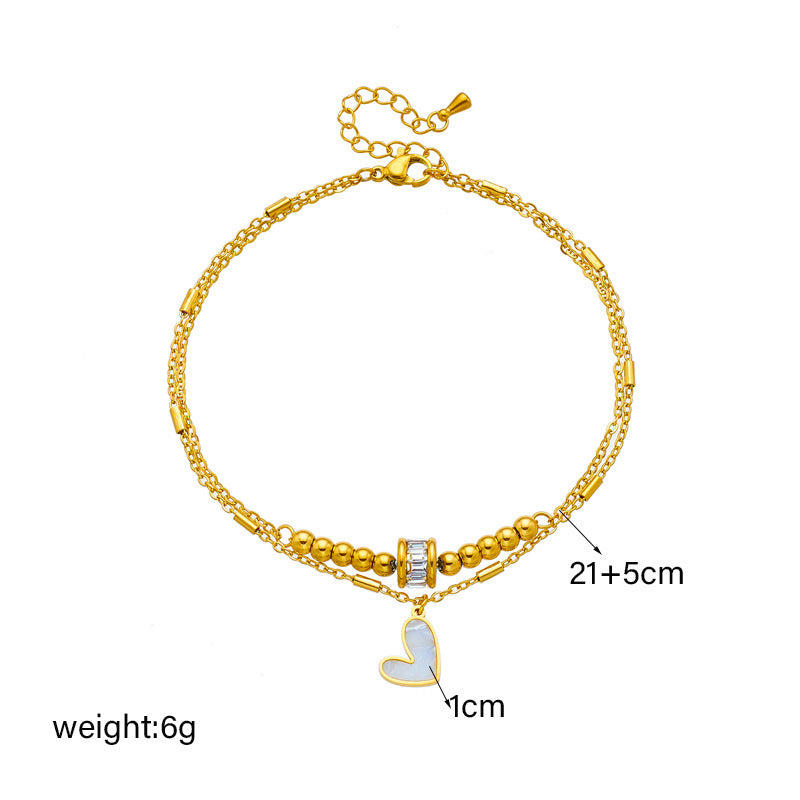 Fashion Jewelry Boho Classic Love Heart Ankle Chain