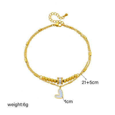 Fashion Jewelry Boho Classic Love Heart Ankle Chain