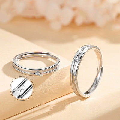 Love Never Stop Ring Couple Sterling Silver