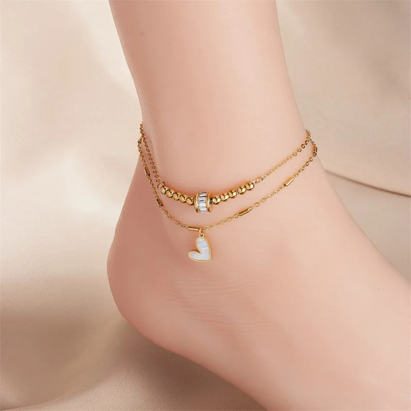 Fashion Jewelry Boho Classic Love Heart Ankle Chain