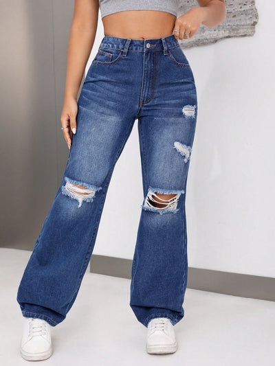 Distressed Jeans with Pockets