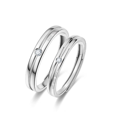 Love Never Stop Ring Couple Sterling Silver