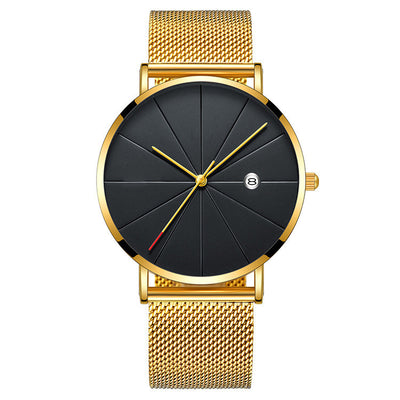 Simple calendar watch male