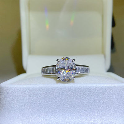 3 Carat Moissanite 925 Sterling Silver Ring