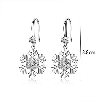 Temperament Snowflake Earrings