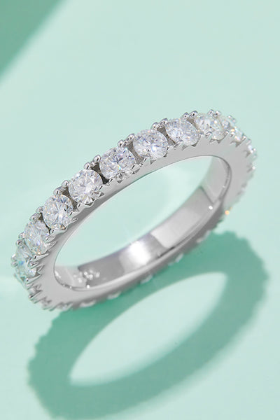 2.3 Carat Moissanite 925 Sterling Silver Eternity Ring