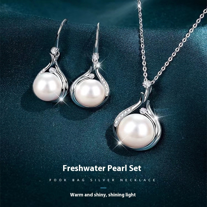 Women's Necklace S925 Silver Natural Freshwater Pearl Necklace