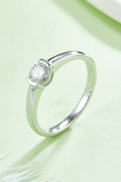 Moissanite 925 Sterling Silver Solitaire Ring