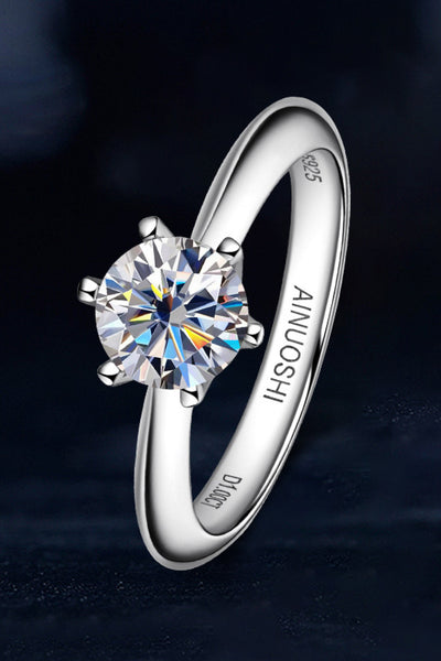 Wonderful Life 1 Carat Moissanite Platinum-Plated Ring