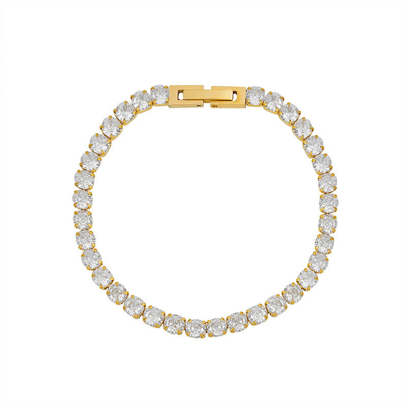 Fully-jewelled Zircon Bracelet Bling Chain Bracelet