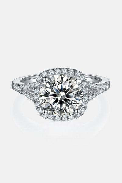 3 Carat Moissanite Halo Ring