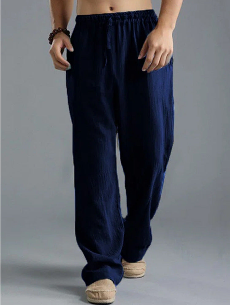 Men's Loose Casual Pants Linen Breathable Sports Trousers