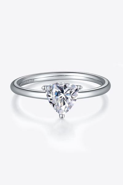 1 Carat Moissanite 925 Sterling Silver Solitaire Ring