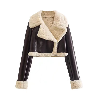 Women's Short Lapel Long Sleeve Slim Fashion Personality Jacket