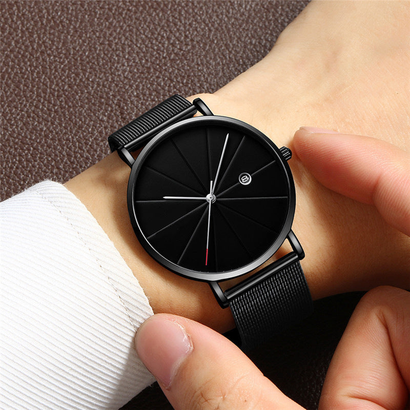 Simple calendar watch male