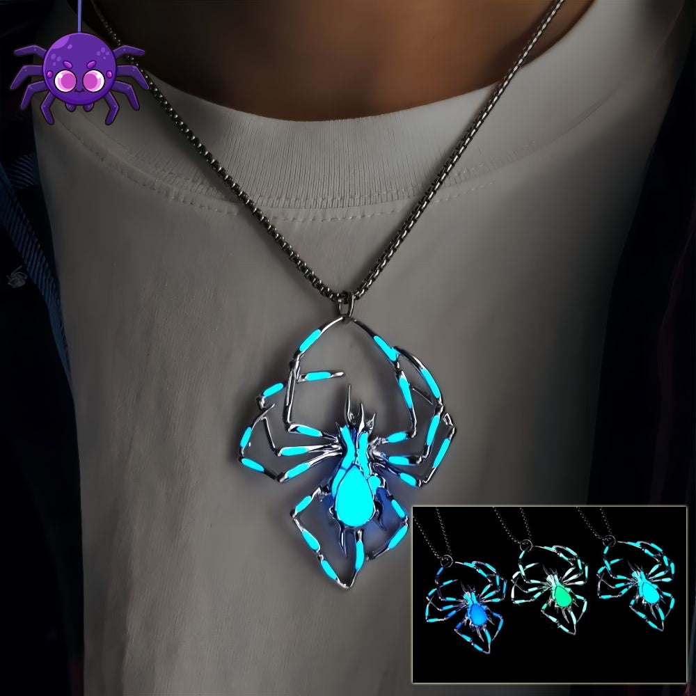 Creative Stereo Luminous Spider Necklace Jewerly