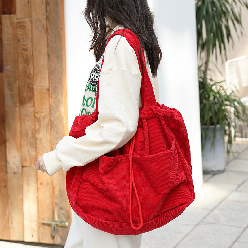 Ins Corduroy Shoulder Bags