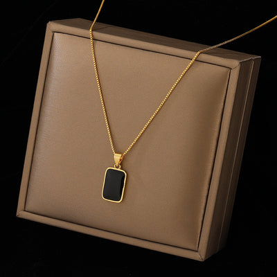 Rectangular Pendant Necklace