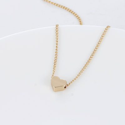 Simple Fashion Gold Color Double-sided Love Pendant Necklaces