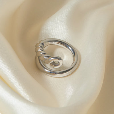 Stainless Steel Knot Bypass Ring