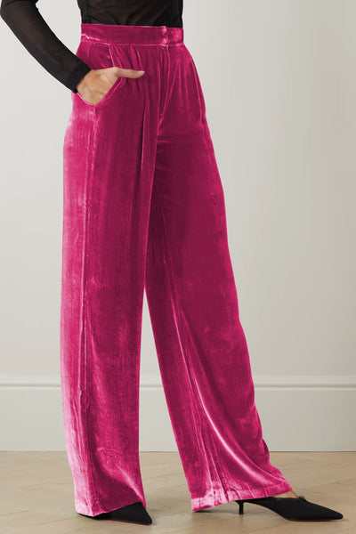 Loose Fit High Waist Long Pants with Pockets