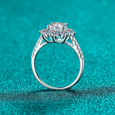 1 Carat Moissanite 925 Sterling Silver Ring