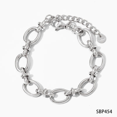 Retro Set Silver Crystal Heart Shaped Women's Bracelet